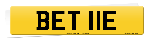 Registration number BET 11E